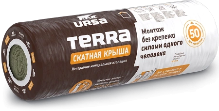 Утеплитель URSA TERRA 35 QN Скатная крыша 3900х1200х150 мм (4,68 м2 / 0,702 м3) 2096684