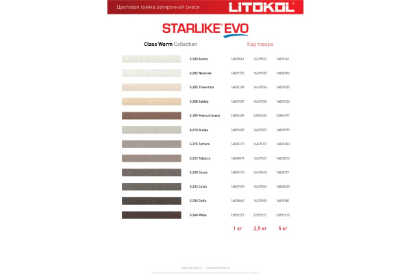 Затирка эпоксидная Litokol Starlike EVO S.145 черный 2,5 кг L0485200003