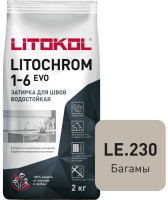 Затирка цементная Litokol Litochrom 1-6 EVO LE.230 багамы 2 кг с противогрибковыми свойствами