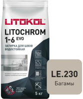 Затирка цементная Litokol Litochrom 1-6 EVO LE.230 багамы 5 кг с противогрибковыми свойствами