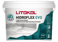 Готовая гидроизоляция/мастика LITOKOL HIDROFLEX EVO 5 кг, полимерная эластичная