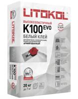 Клей плиточный Litokol HYPERFLEX K100 белый (С2 TЕ S2) 20 кг для укладки крупноформатных плит