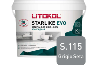 Затирка эпоксидная Litokol Starlike EVO S.115 серый шелк 5 кг L0485150004