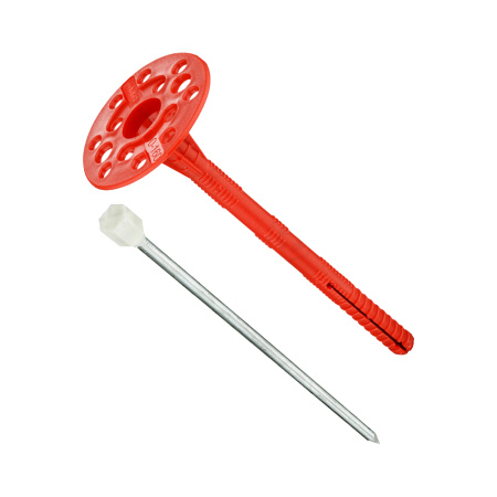 Дюбель для теплоизоляции Tech-Krep IZL-T 10х160 мм с металлическим гвоздем и термоголовкой