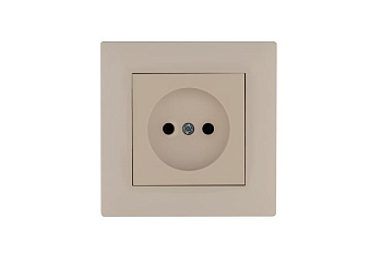 Розетка 1-м Karea RIZZ без заземл. крем Makel 88010022
