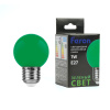 Лампа светодиодная Feron LB-37 Шарик E27 1W 230V Зеленый