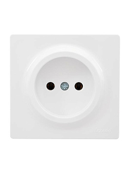 Розетка 1-мес. без заземл. LETO ПБТ бел. LEZARD 752-0200-121B