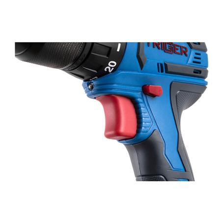 Дрель-шуруповерт Trigger 20111, бесщеточная, 2 аккумулятора Li-ion (2Ач), 18V, 13 мм, 72 Нм, кейс