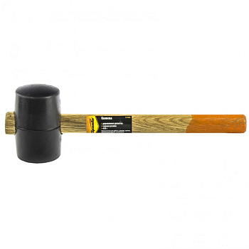 Киянка резиновая, 450 г, черная резина, деревянная рукоятка Sparta