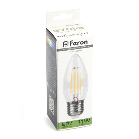 Лампа светодиодная Feron LB-713 Свеча E27 11W 230V 4000K