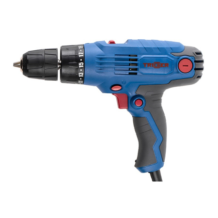 Дрель-шуруповерт сетевая Trigger 20401, 10 мм, 0,32кВт, 32 Нм, реверс, 0-1000 об/мин