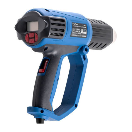 Фен строительный сетевой Trigger 20062, 2кВт 50-650°, ЖК дисплей 4 насадки, L кабеля=3м, кейс