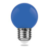 Лампа светодиодная Feron LB-37 Шарик E27 1W 230V Синий