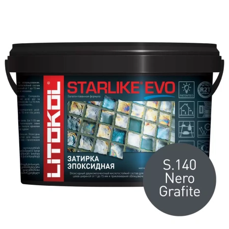 Затирка эпоксидная Litokol Starlike EVO S.140 графит 2,5 кг L0485190003