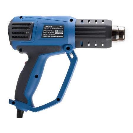 Фен строительный сетевой Trigger 20062, 2кВт 50-650°, ЖК дисплей 4 насадки, L кабеля=3м, кейс