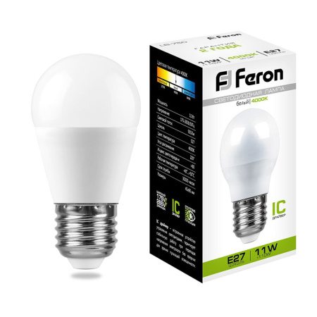 Лампа светодиодная Feron LB-750 Шарик E27 11W 175-265V 4000K 25950