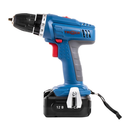Дрель-шуруповерт Trigger 20001, 2 аккумулятора (1,5Ач), 10 мм, 12V, кейс