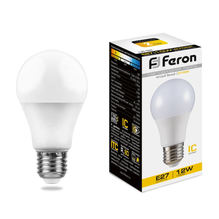 Лампа светодиодная Feron LB-93 Шар E27 12W 175-265V 2700K 25489
