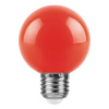 Лампа светодиодная Feron LB-371 Шар E27 3W 230V красный 25905