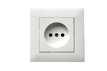 Розетка 1-м Karea RIZZ без заземл. керамика бел. Makel 88001002