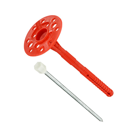 Дюбель для теплоизоляции Tech-Krep IZL-T 10х140 мм с металлическим гвоздем и термоголовкой