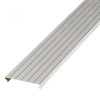 Рейка сплошная S-дизайн 3 м  A100AS серебристый металлик с металл.полосой